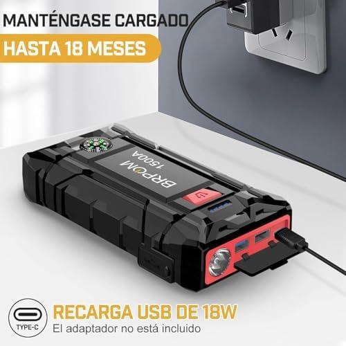 Reseña del BRPOM BM150: ¡Arrancador de ⁤Coches ⁣y Banco de Baterías en uno!