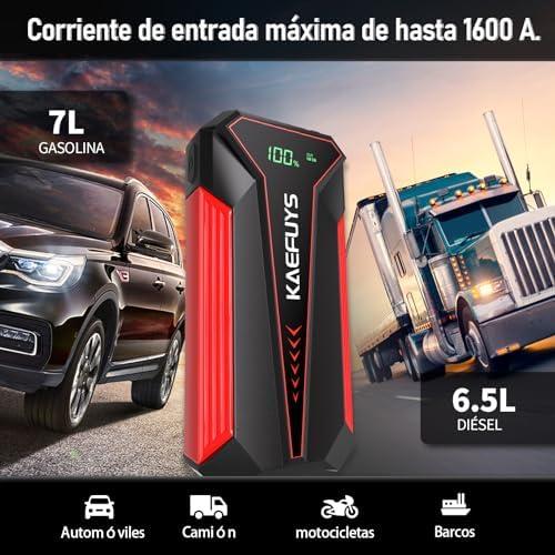 ¡Review:⁣ Arrancador de Coches KAEFUYS 1600A⁢ con Pantalla LCD y LED!