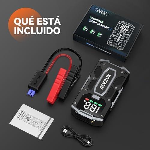 Reseña del Arrancador de Coches ACEZUK M01: 2000A, Pantalla LED, Banco de Energía