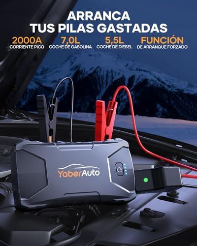 Reseña YaberAuto: Arrancador⁢ Coche 2000A 13800mAh con Linterna LED