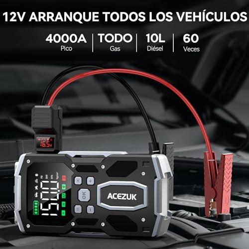 Reseña: ACEZUK Arrancador de Batería y Compresor de Aire 4000A 150PSI