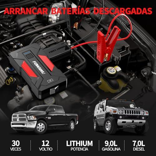 ¡Análisis detallado del FOWAWU Arrancador ⁣de Baterias​ de Coche 3000A 24800mAh, con luz LED y 2 ​Puertos USB de⁢ Carga rápida!